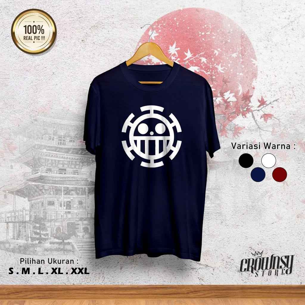 One Piece Anime Combed 30S warna navy