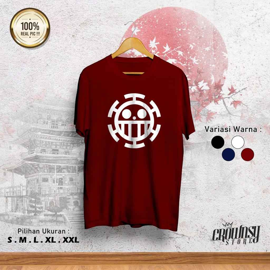 One Piece Anime Combed 30S warna merah