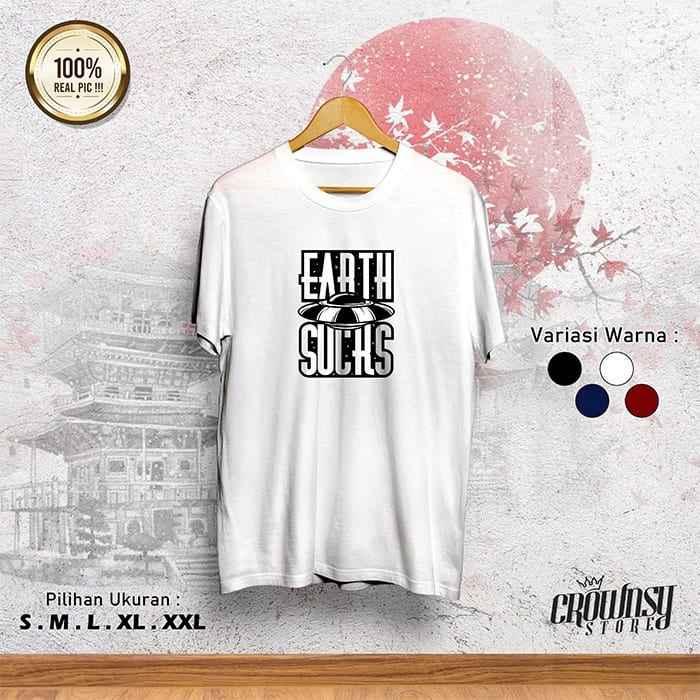 Earth Sucks Combed 30S warna putih