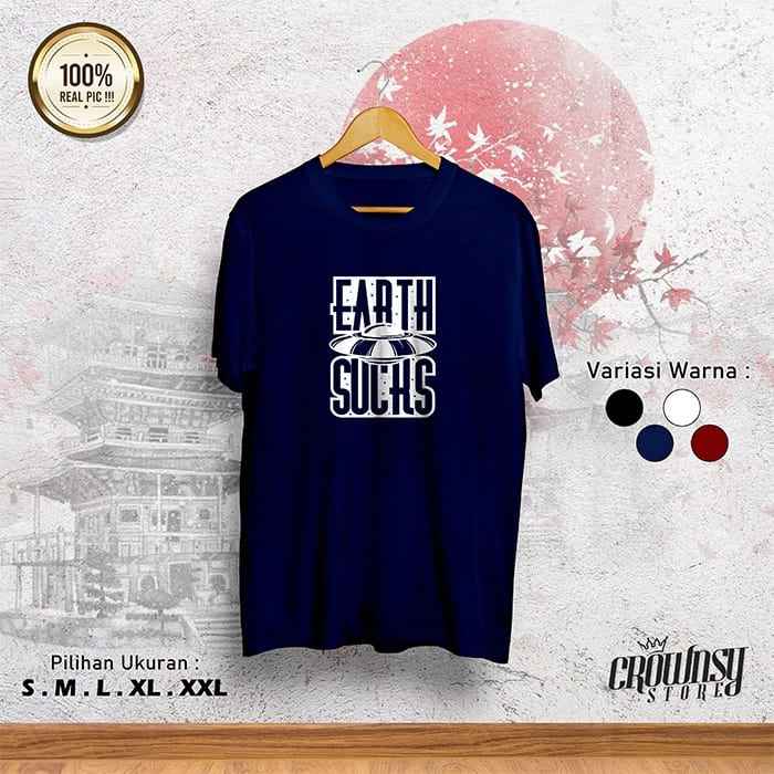 Earth Sucks Combed 30S warna navy