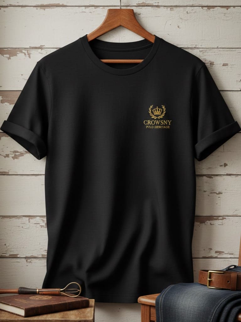 Sablon Kaos Premium Crownsy Screen Printing Hitam Putih